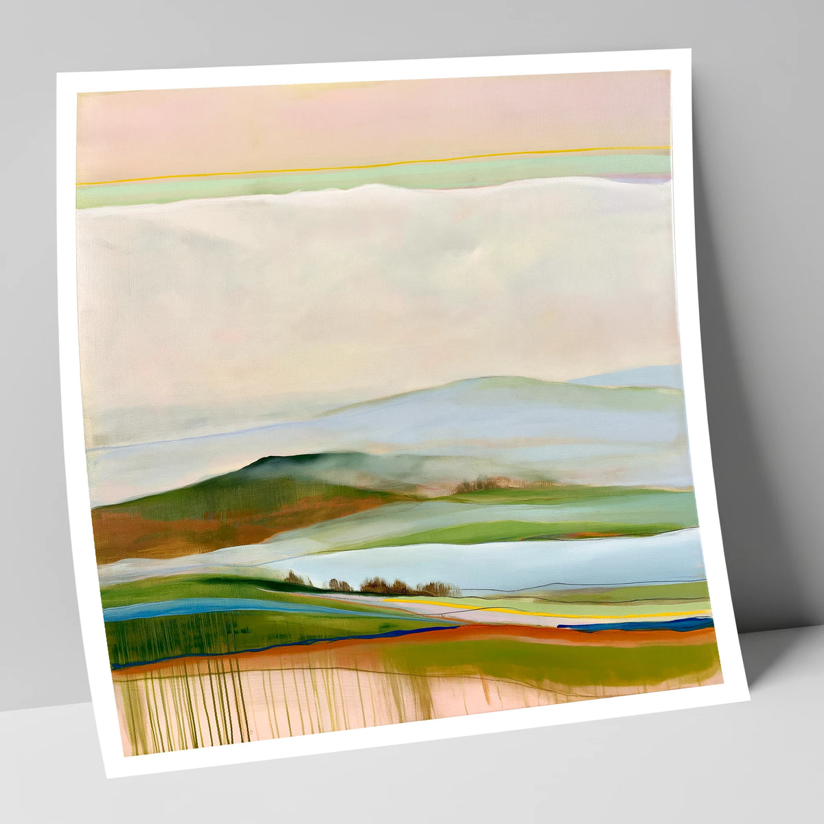 Layered Rolling Fells Under Cloud lake district fell art print