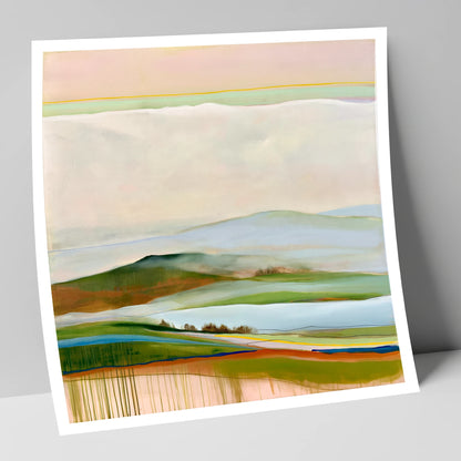 Layered Rolling Fells Under Cloud lake district fell art print