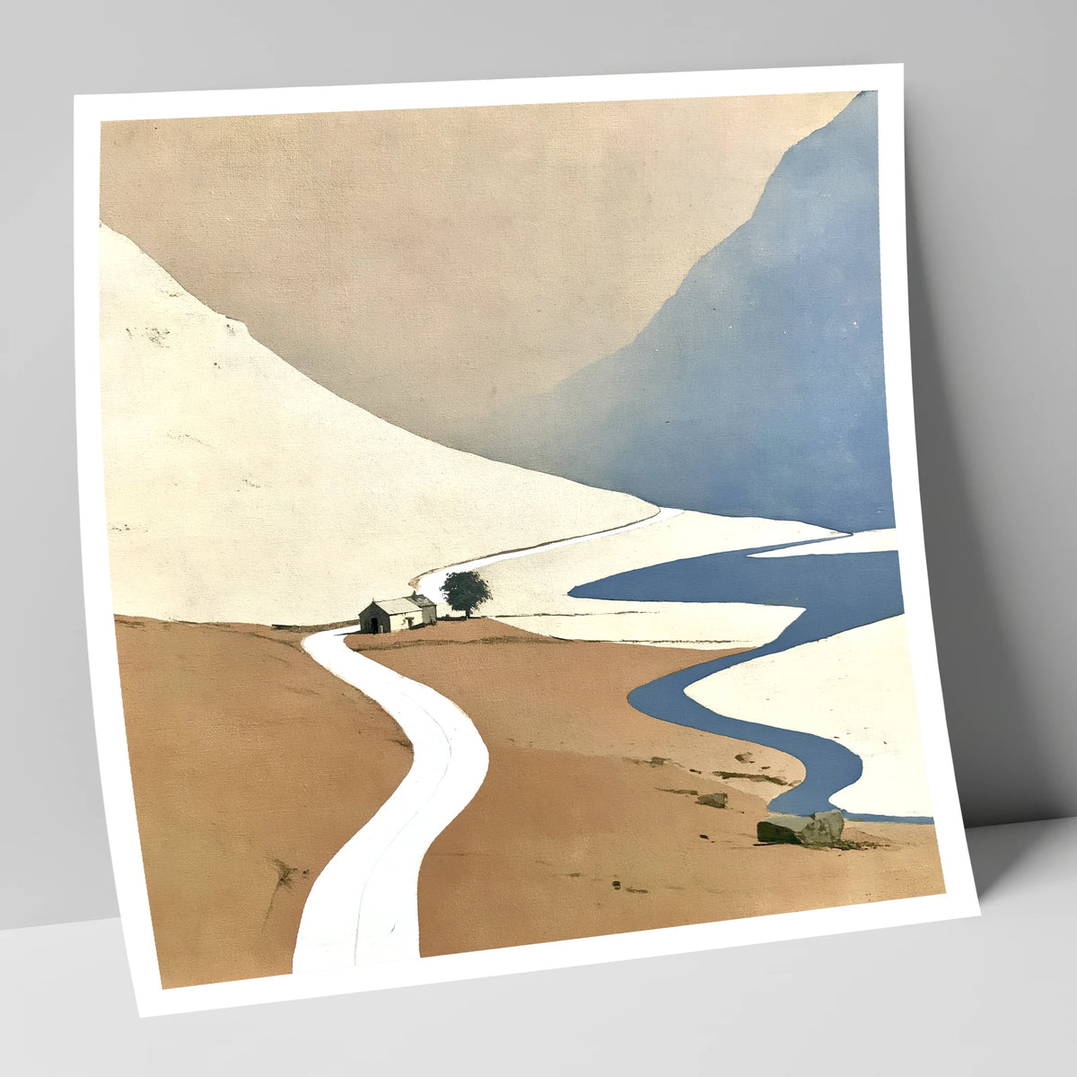 Kirkstone Pass Minimalist Landscape lake district valley art print
