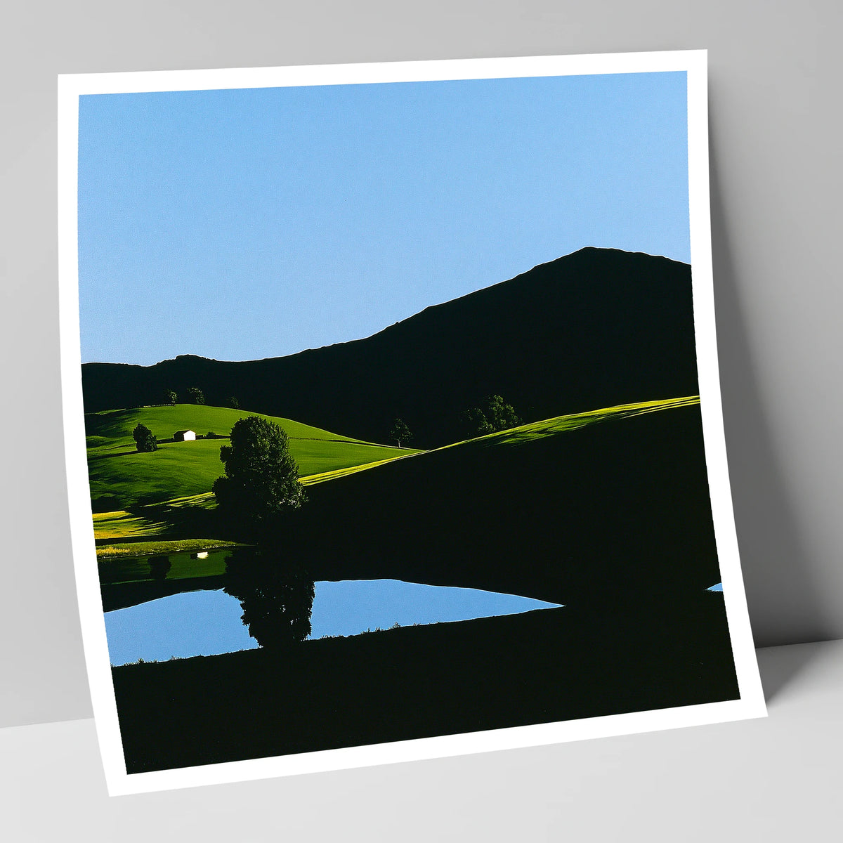 Sunlit Fells and Shadowed Peak lake district sky art print