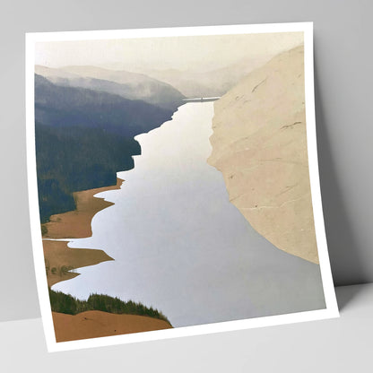 Thirlmere Reservoir and Steep Fells lake district lake art print