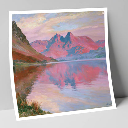 Radiant Sunset at Loweswater lake district lake art print