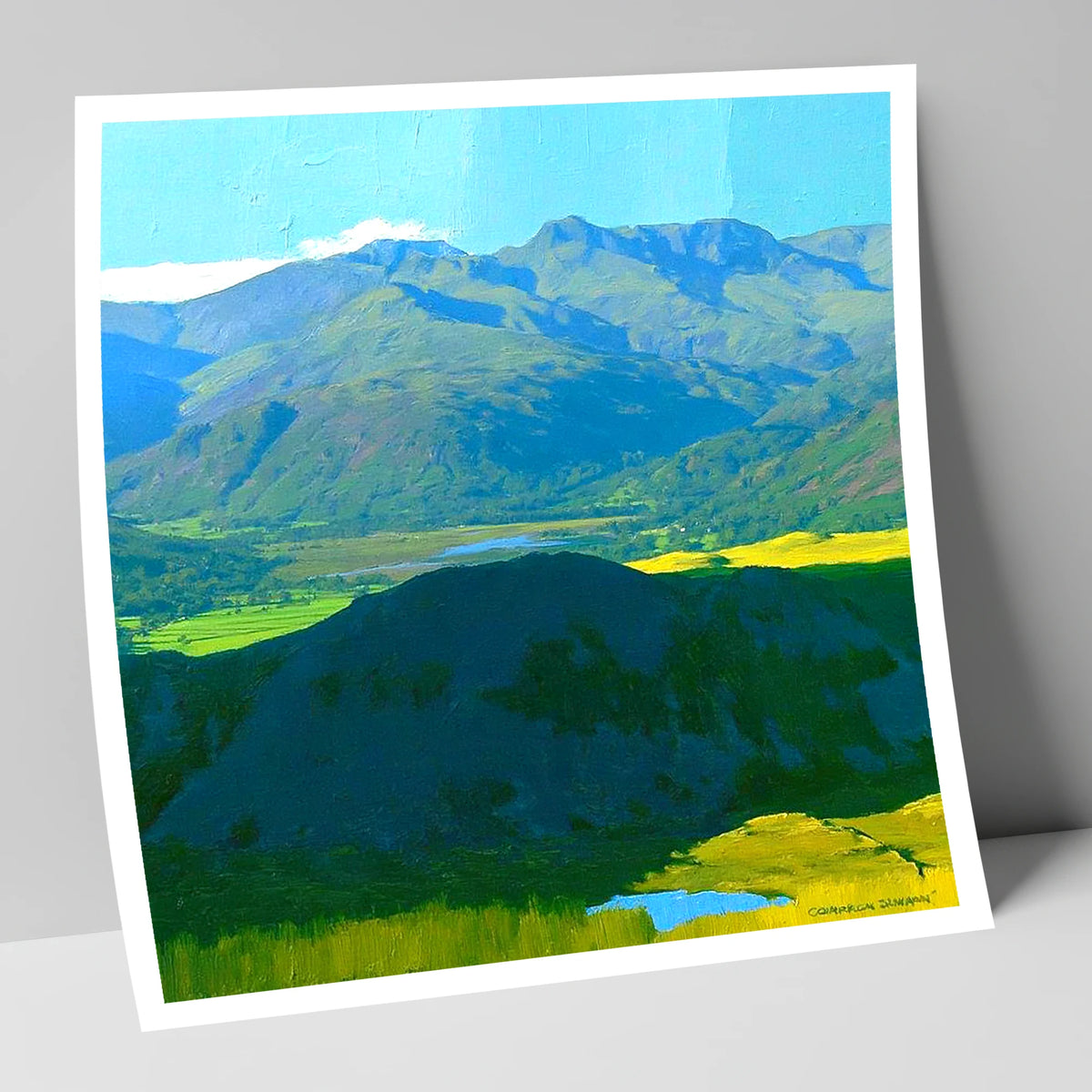 Lingmoor Fell Over Luminous Valley lake district fell art print