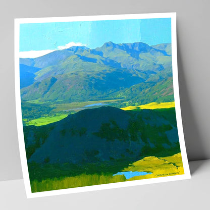 Lingmoor Fell Over Luminous Valley lake district fell art print