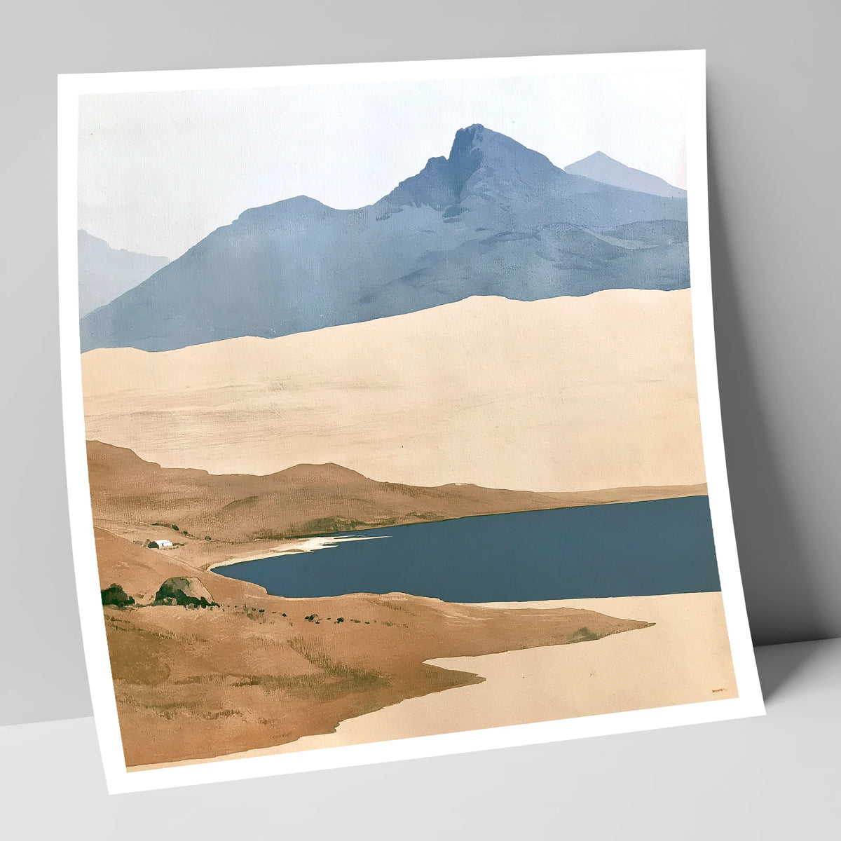 Blue Mountain Peaks across the Lake lake district lake art print