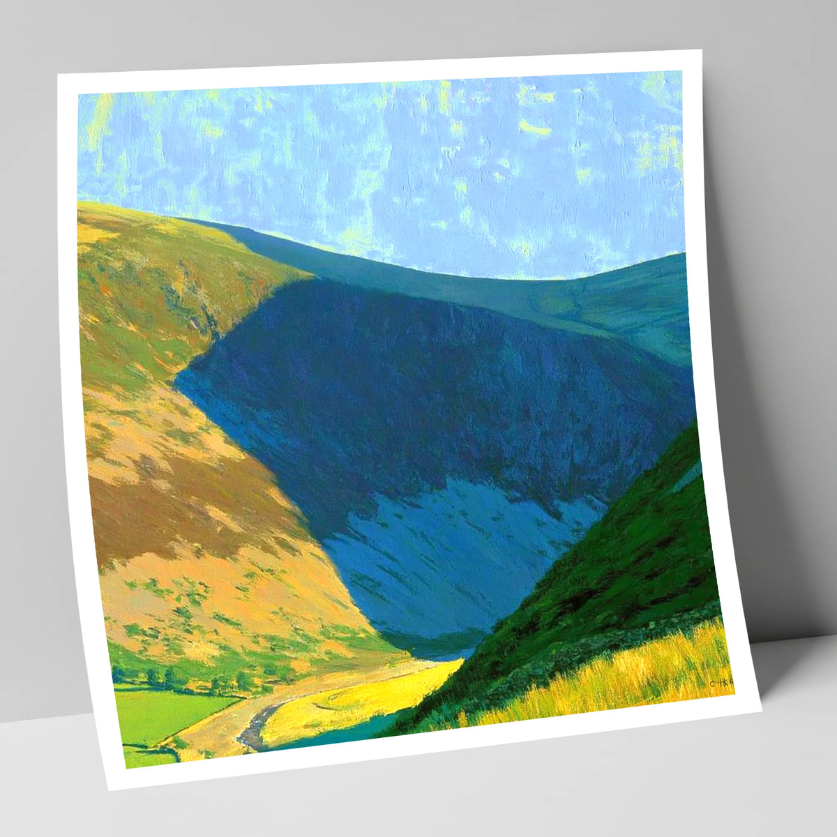 Carrock Fell Ridge in Sunlight lake district fell art print