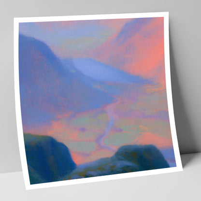 Wasdale Twilight from Great Gable lake district fell art print