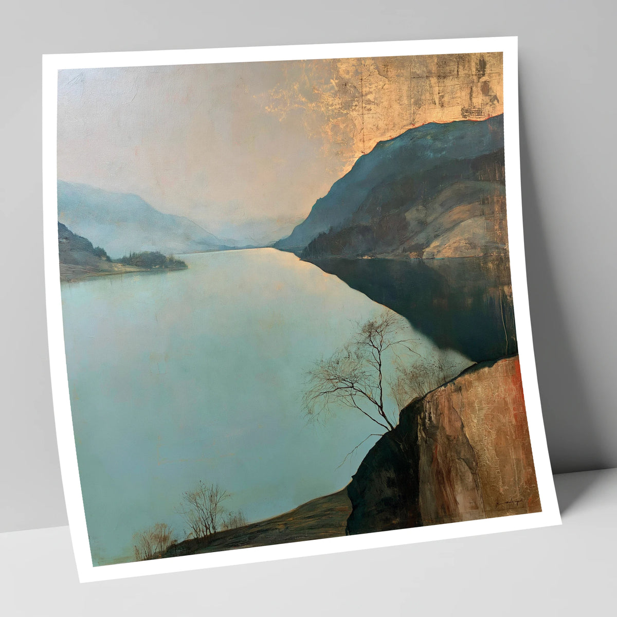 Ullswater Beneath a Golden Sky lake district lake art print