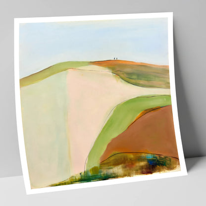 Contemporary Fell Top Walk lake district fell art print