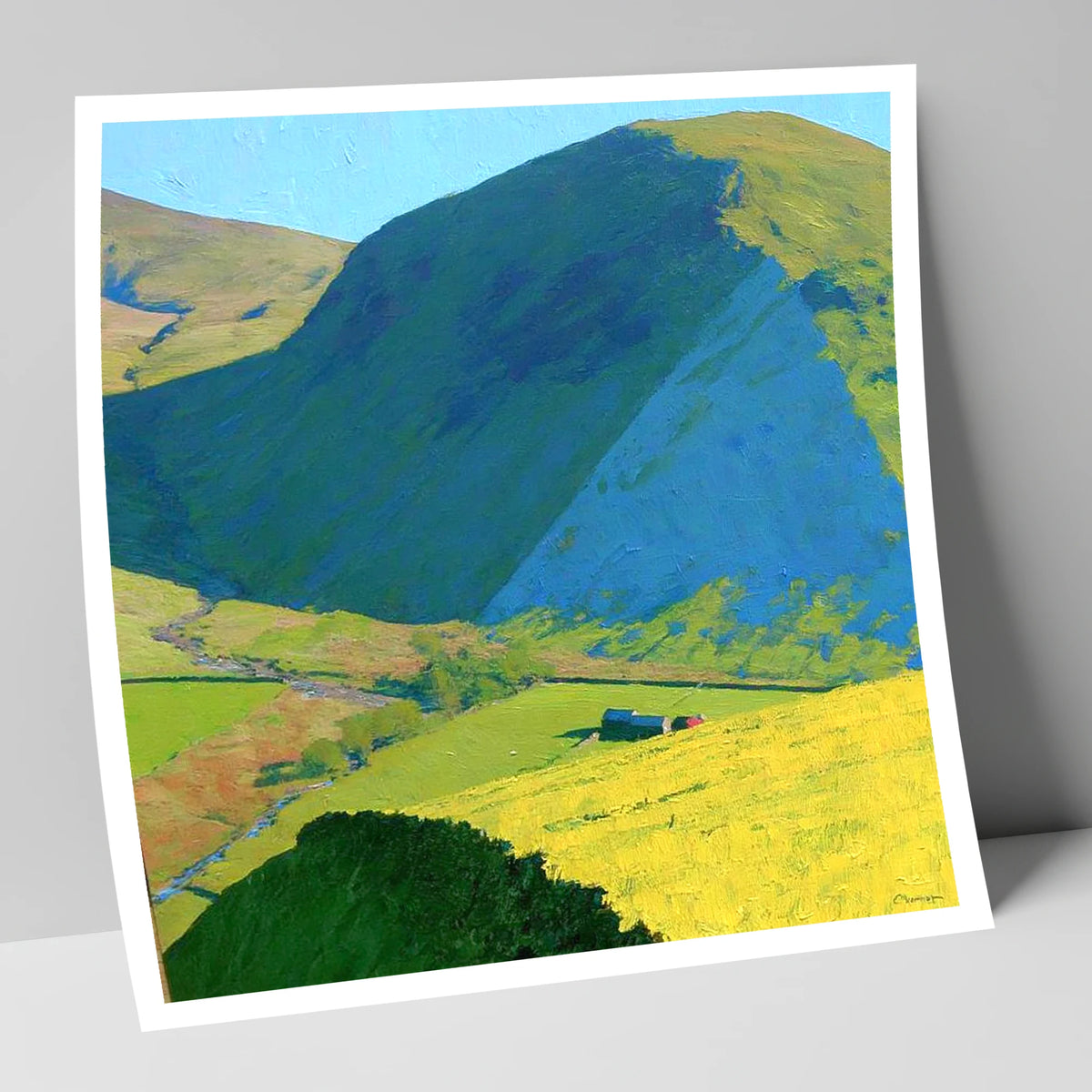 The Nab Fell Vibrant Shadows lake district fell art print