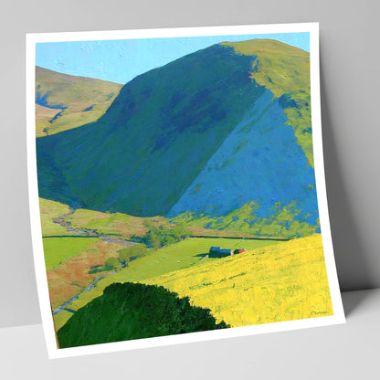 The Nab Fell Vibrant Shadows lake district fell art print