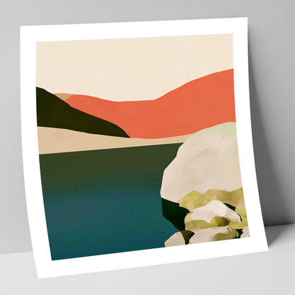 Terracotta Fells at Easedale Tarn lake district lake art print