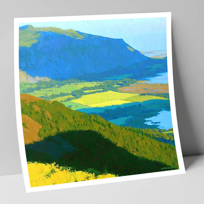 Ullock Pike Over Sunlit Fields lake district fell art print