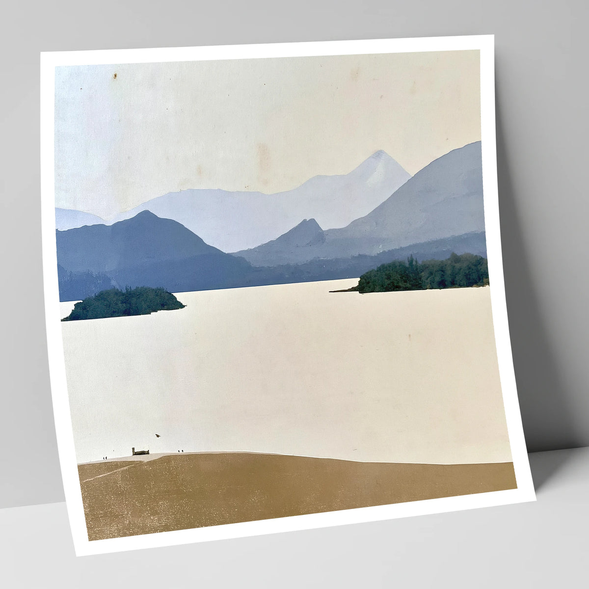Pale Derwentwater From Crow Park lake district village art print