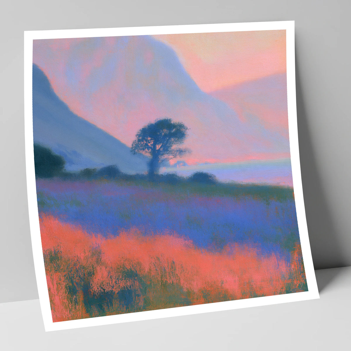 Pastel Dusk on the Fells lake district lake art print