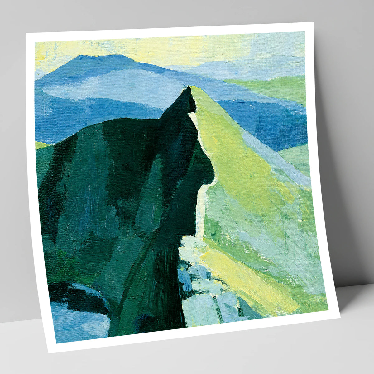 Bold Shadows on Striding Edge lake district walking art print