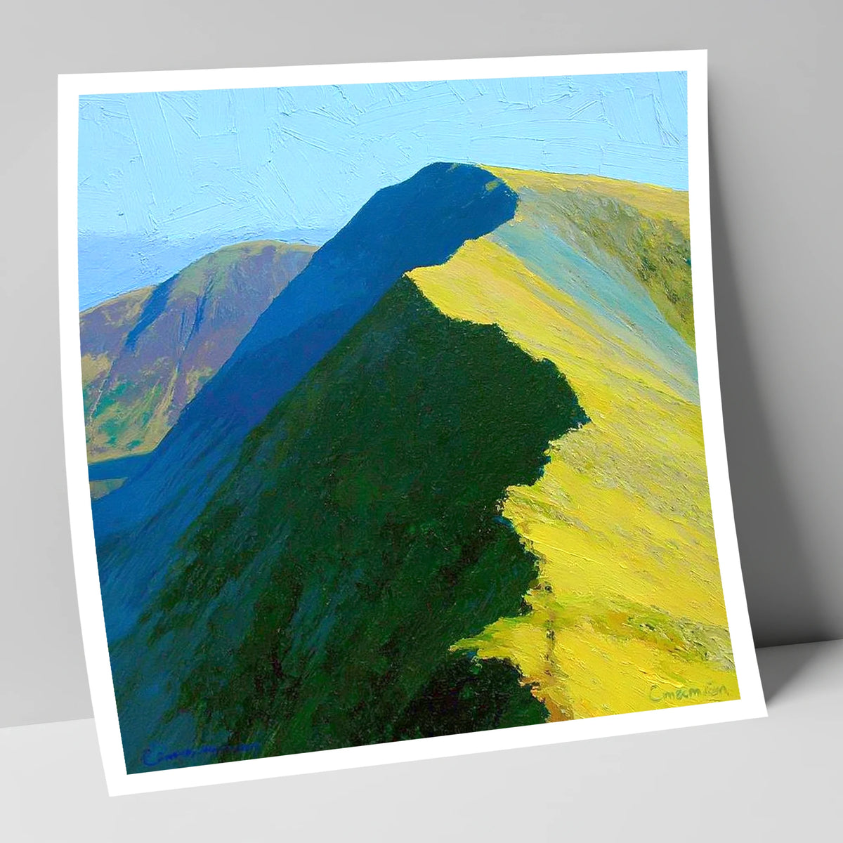 Whiteless Pike Sunlit Steep Ridge lake district fell art print