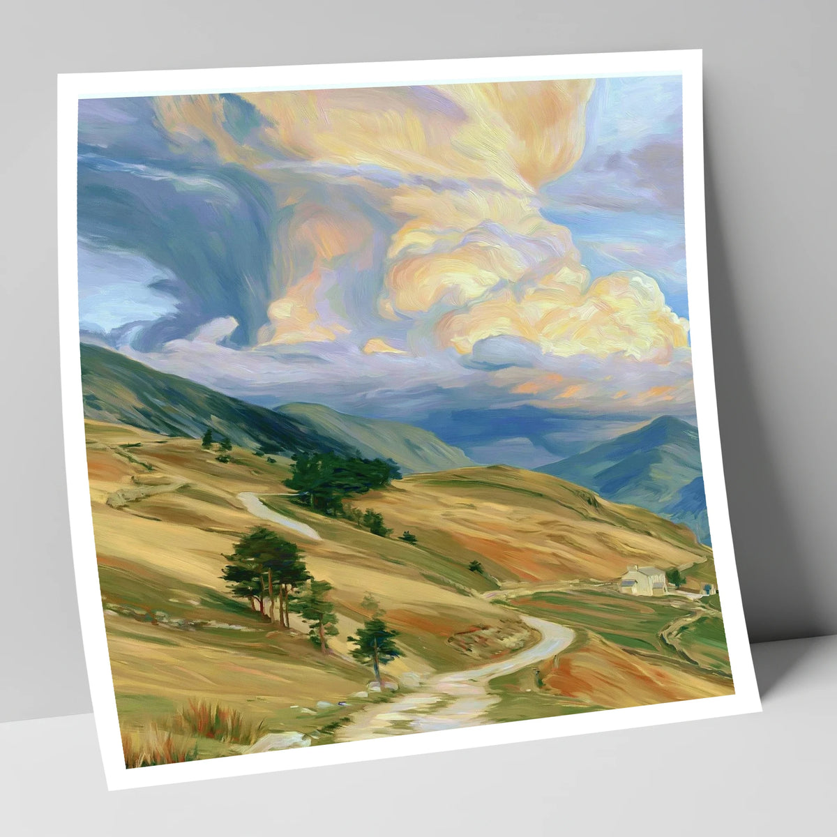 Storm Clouds Over Golden Fells lake district sky art print
