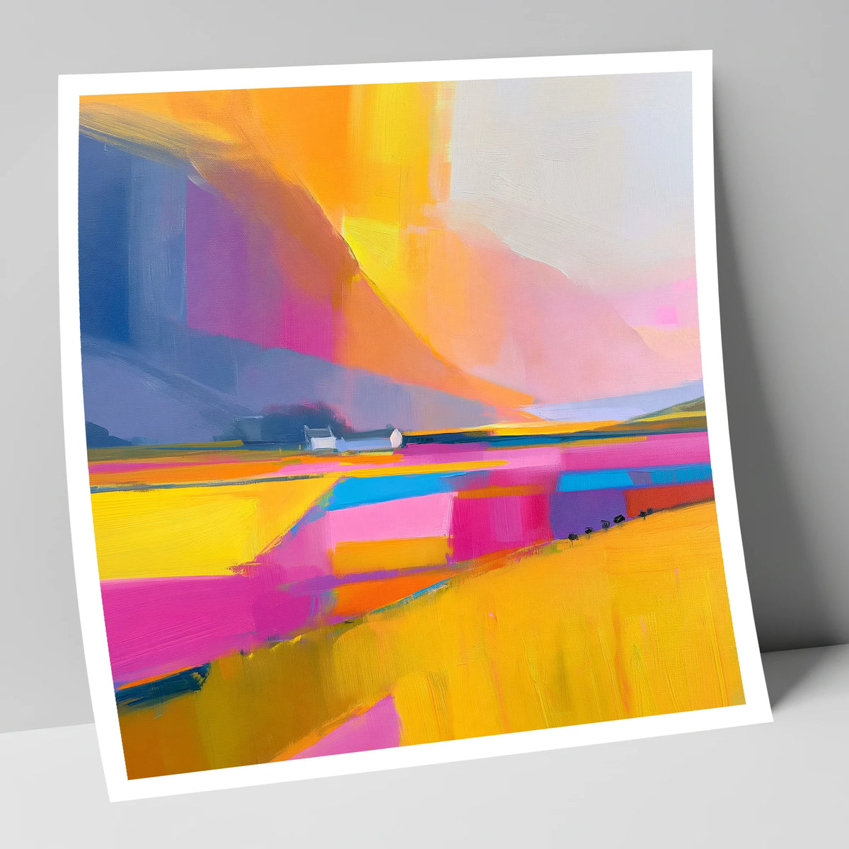 Fuchsia Fields in a Lakeland Dale lake district valley art print
