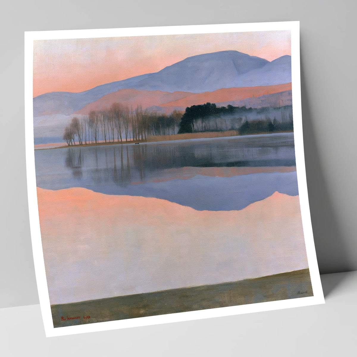 Pastel Dawn Lake Reflection lake district lake art print