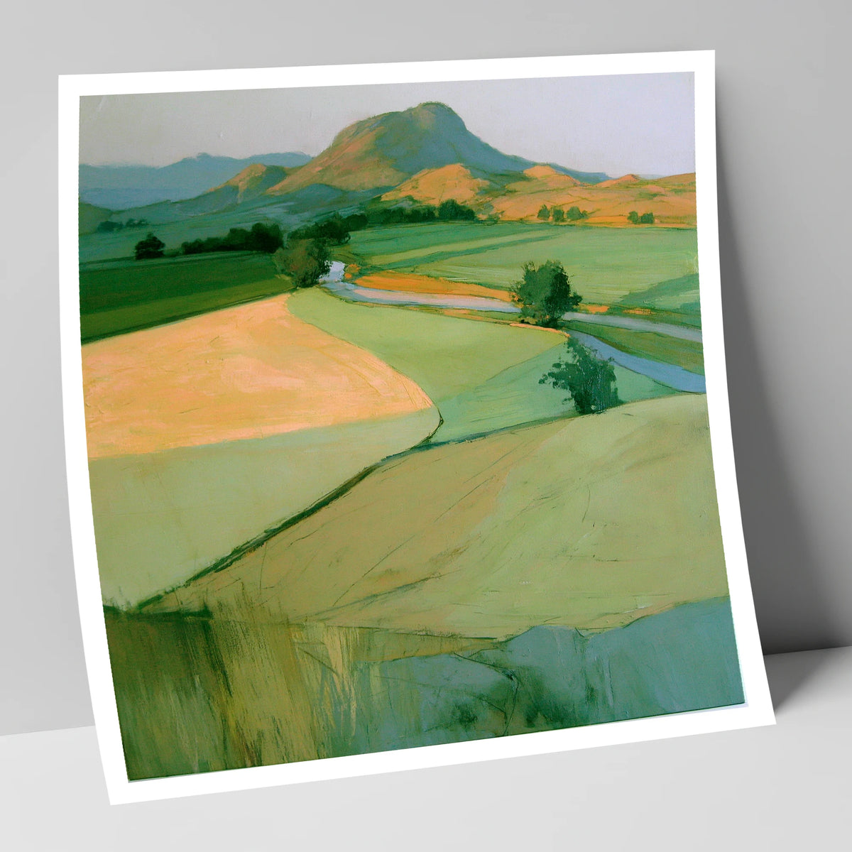 Valley Fells in Golden Light lake district sky art print