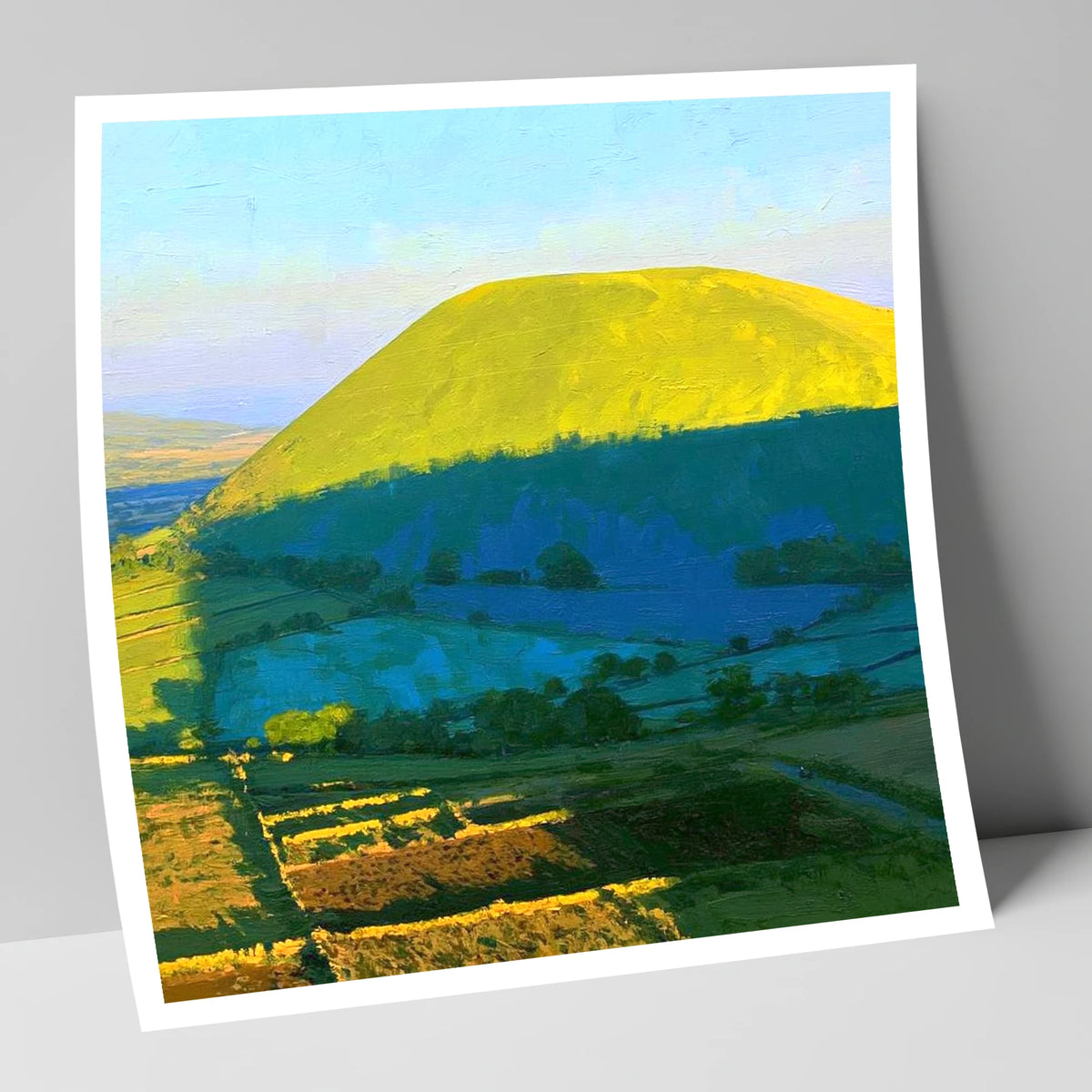 Great Mell Fell Sunlit Dome lake district fell art print
