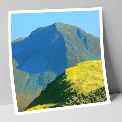 Sunlit Ridge Below Kirk Fell lake district fell art print