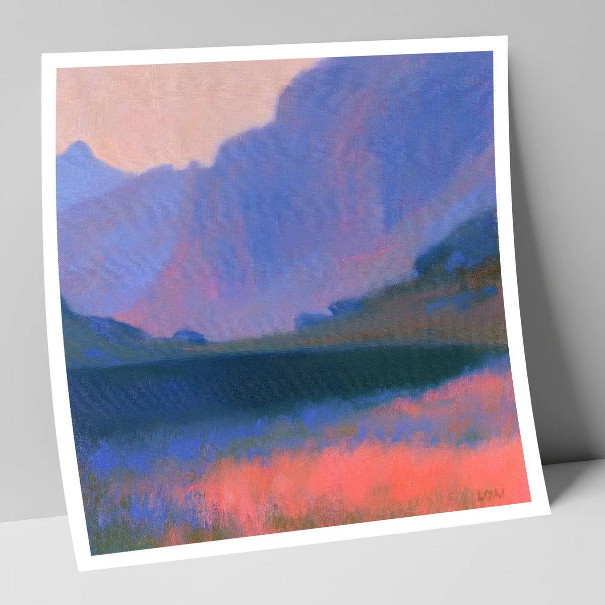 Pink Dusk at Stickle Tarn lake district fell art print