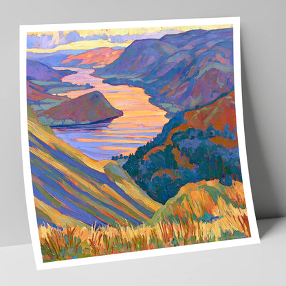 Vivid Sunset Over Ullswater lake district lake art print