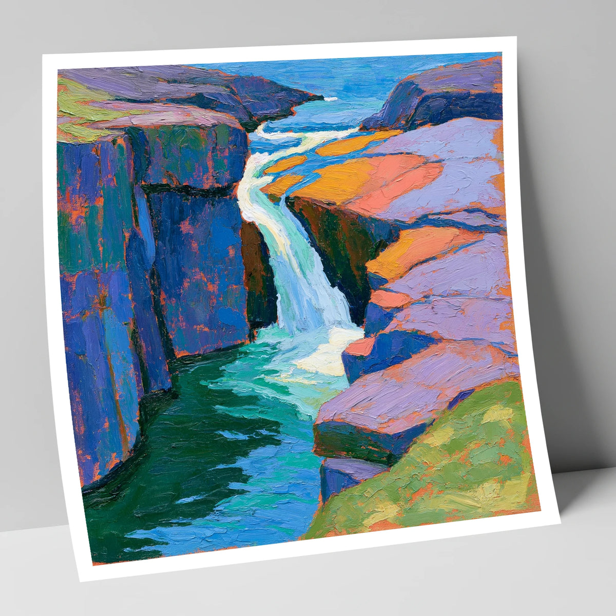 Vibrant Lake District Waterfall lake district waterfall art print