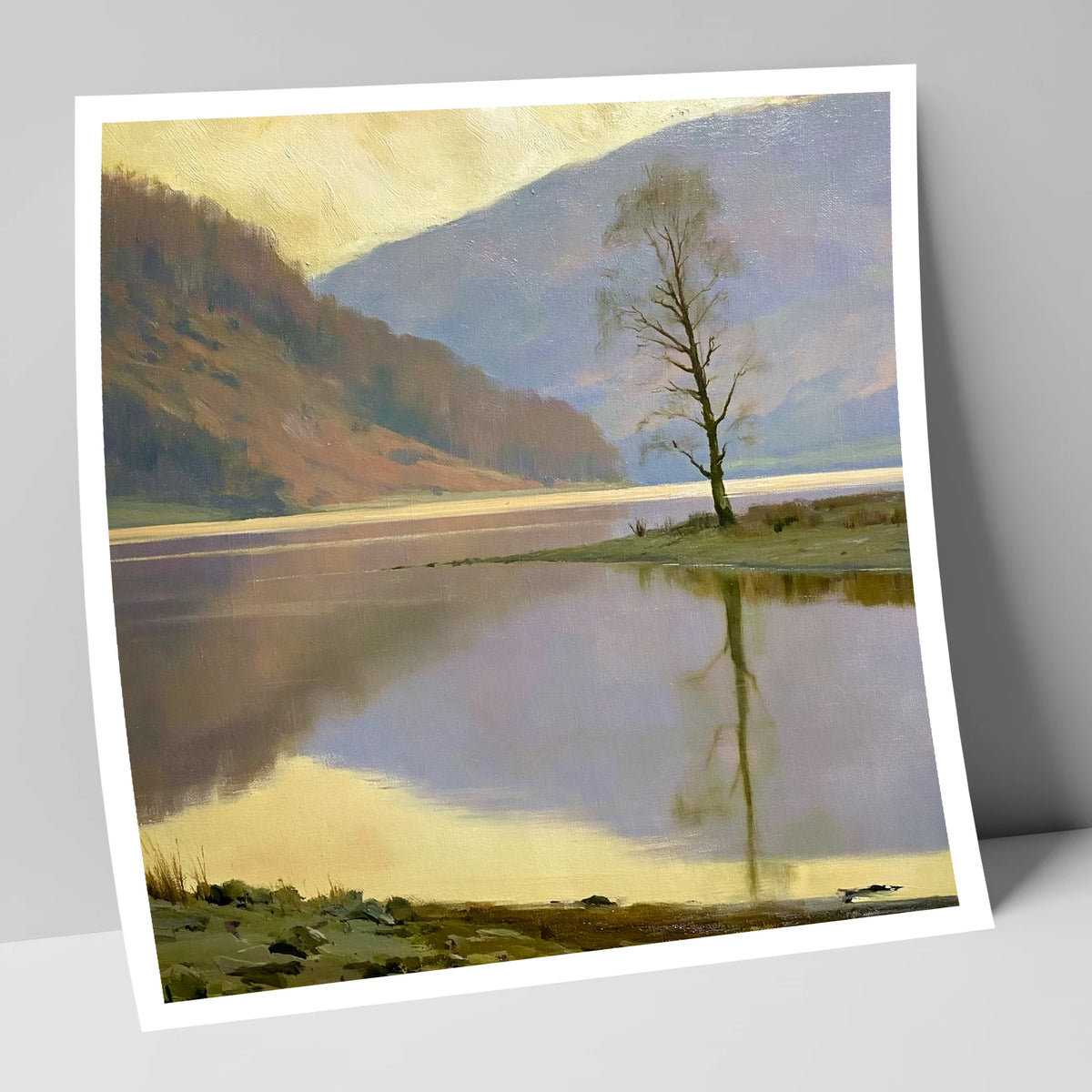 Lone Tree at Bassenthwaite Lake lake district lake art print