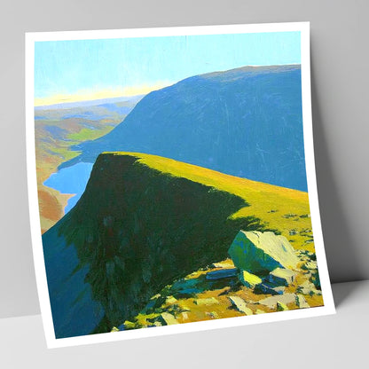 Sunlit Ridge on Kidsty Pike lake district fell art print