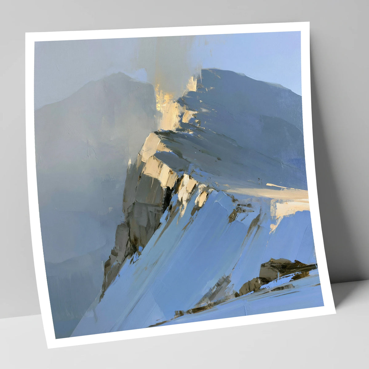 Misty Ridge in Golden Light lake district fell art print