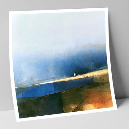 Patchwork Fields Under Indigo Skies lake district valley art print