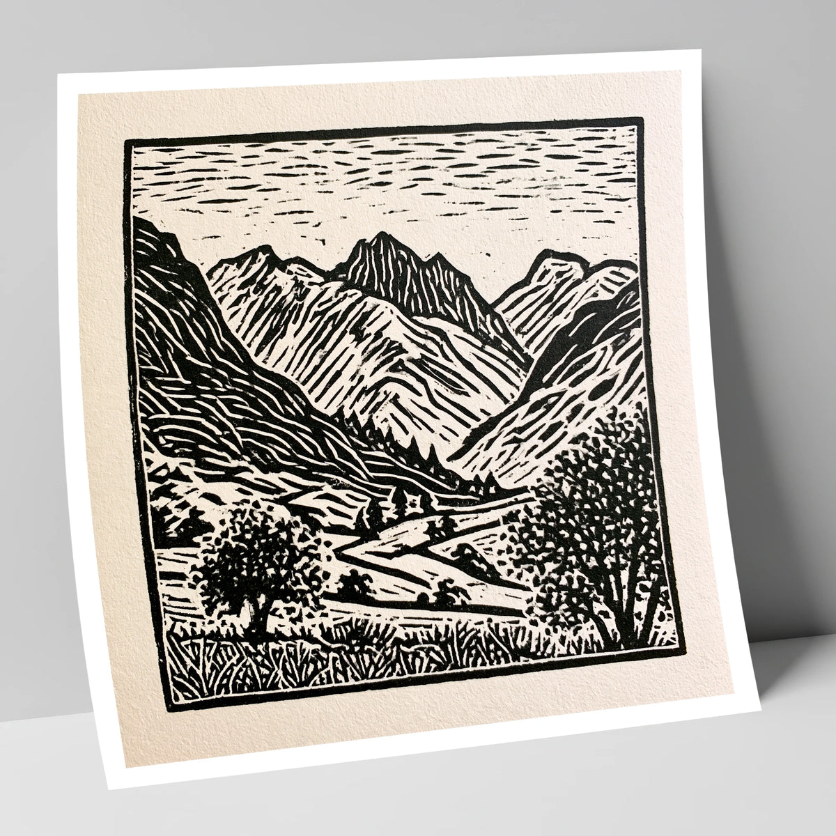 Eskdale Valley in Monochrome lake district valley art print