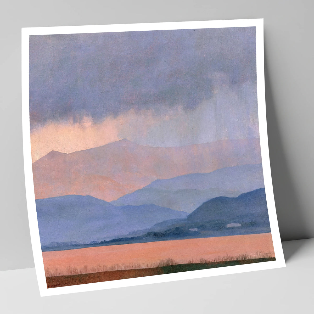 Lavender Fells Beneath Storm Clouds lake district sky art print