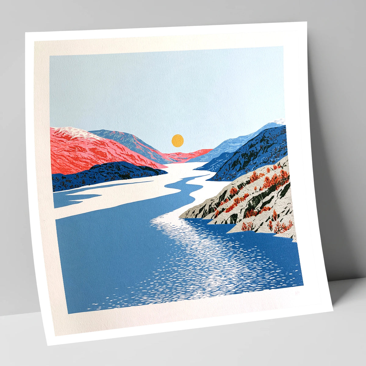 Ennerdale Valley and Golden Sun lake district valley art print