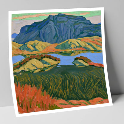 Bold Haystacks Over Dark Tarn lake district fell art print