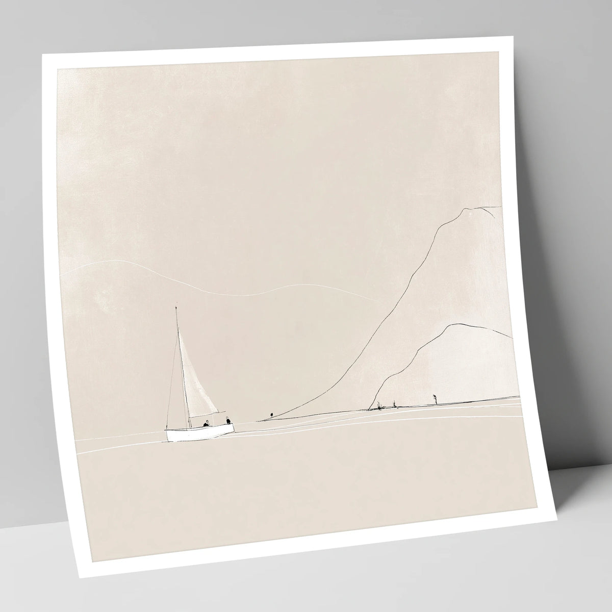 Breezy Sailing Beneath the Fells lake district walking art print