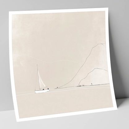 Breezy Sailing Beneath the Fells lake district walking art print
