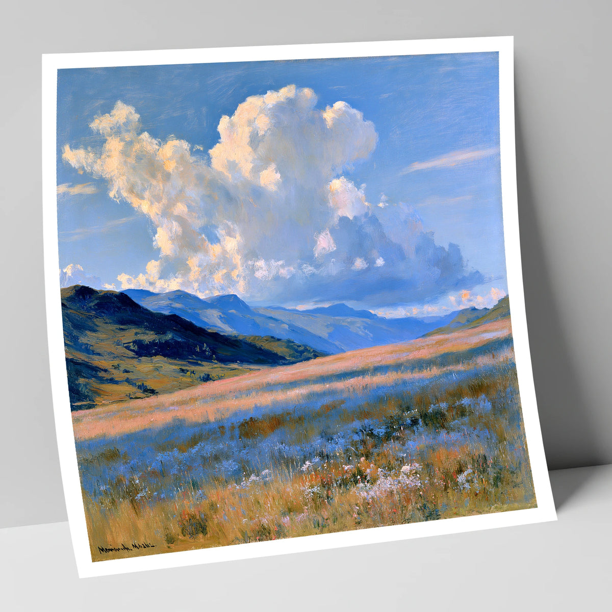 Towering Cloud Over Rolling Fells lake district fell art print