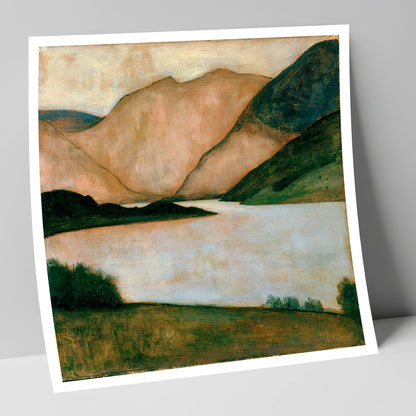 Lake And Fells In Warm Light lake district lake art print