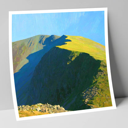 Sunlit Ridge on High Stile lake district fell art print