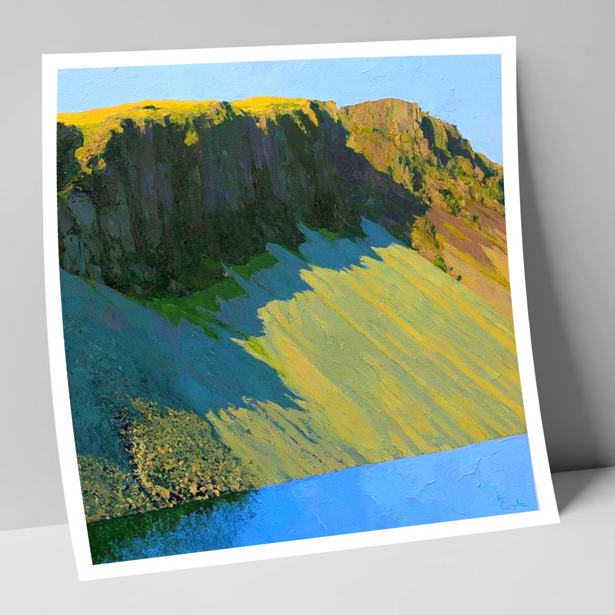 Sunlit Screes of Illgill Head lake district fell art print