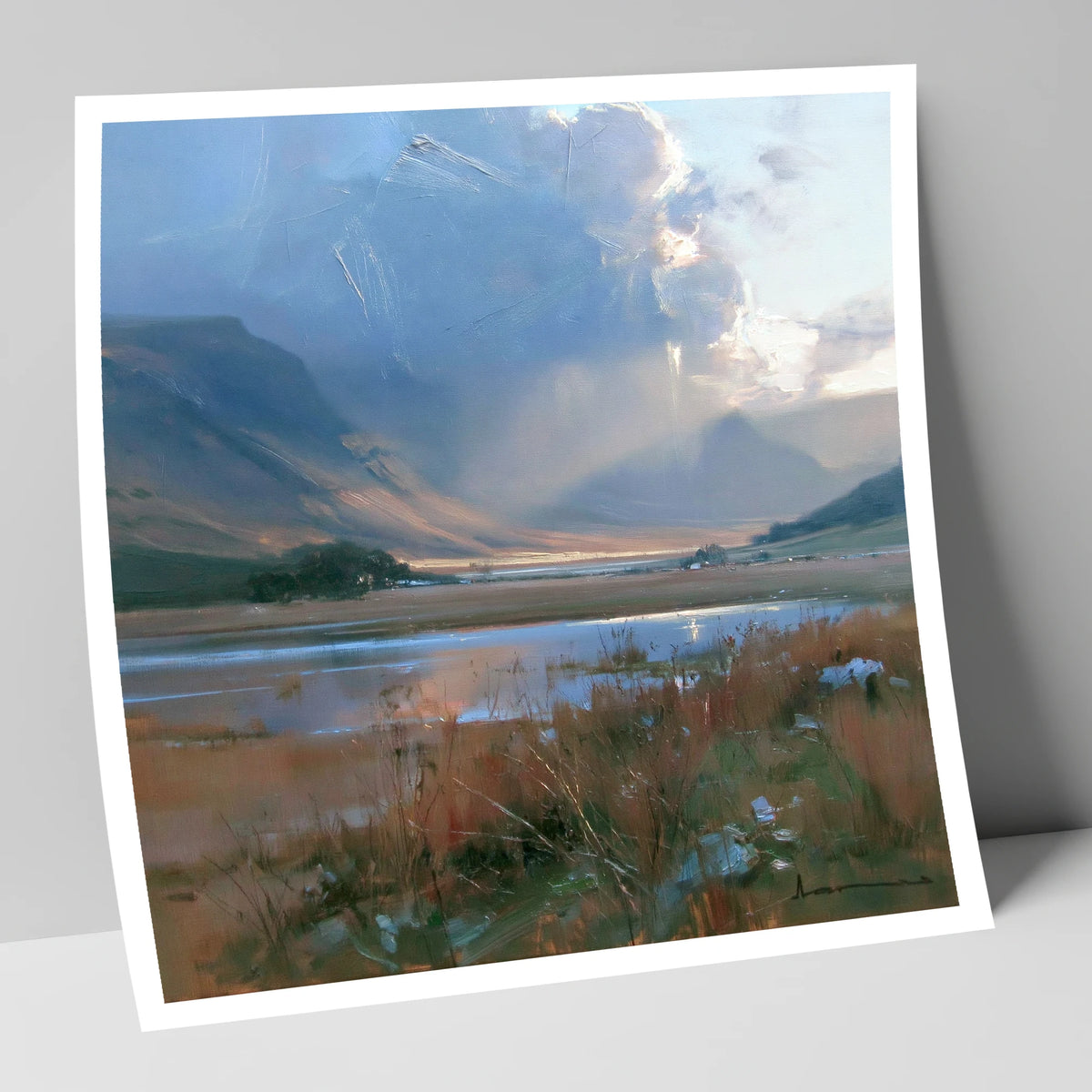 Breaking Storm Over The Fells lake district sky art print