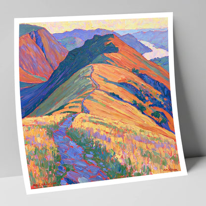 Vibrant Path on Beda Fell lake district village art print