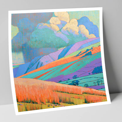 Storm Clouds Over Vivid Fells lake district sky art print