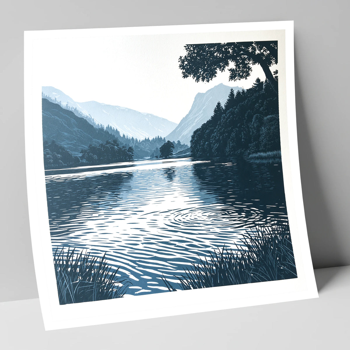 Lake Ripples at First Light lake district lake art print