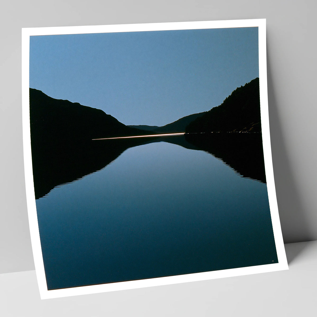 Midnight Blue Lake Reflection lake district lake art print