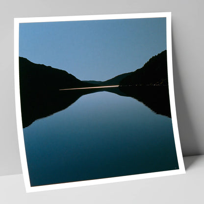 Midnight Blue Lake Reflection lake district lake art print